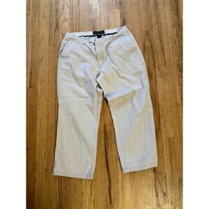 Women’s Vintage Y2K Abercrombie & Fitch Khaki Flat Front Tan Capri Pants, size 4